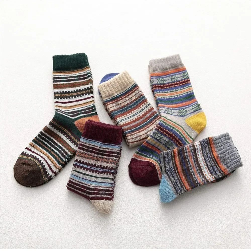 Nordic style wool winter socks